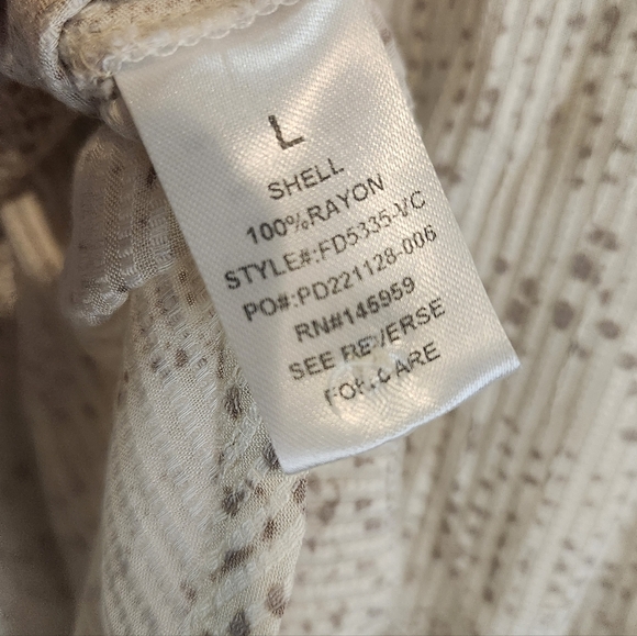 Vici Dolls Train Of Thought Dress In Taupe And Cream Size Large Boho Chic - Picture 7 of 9